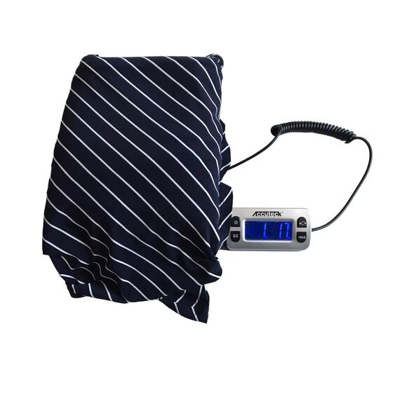 Lauren Ralph Lauren Dress Size 6 Blue White Striped 3/4 Sleeve V-Neck Faux Wrap - Picture 14 of 14